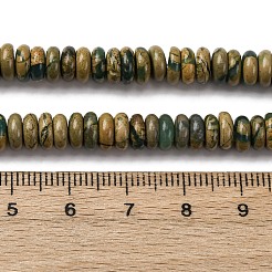 Нити бусин из натурального камня вердит G-L624-H08-6x2mm