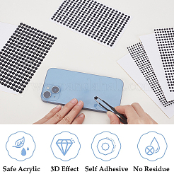 4 feuille de 4 styles d'autocollants nacrés acryliques pour loisirs créatifs&nbsp;DIY-SP0002-64D