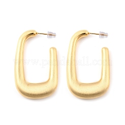 Прямоугольные латунные серьги для женщин&nbsp;EJEW-U055-22G