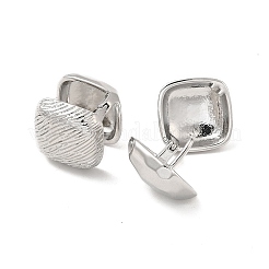 Латунные серьги-кольца с ромбами для женщин EJEW-E275-06P