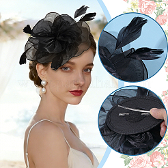 Horquillas y cintas para el pelo de organza para mujer&nbsp;OHAR-WH0034-37