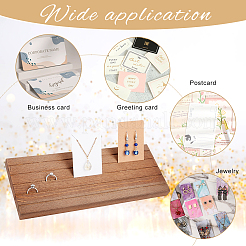 5-слотовая деревянная подставка для серег с наклоном назад&nbsp;EDIS-WH0021-36B