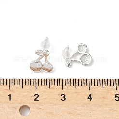 925 стерлингового серебра серьги стержня EJEW-B144-01S