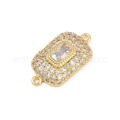 Ciondoli connettore in ottone micro pavé di zirconi cubici&nbsp;CU-CBAAB9C-01G-02