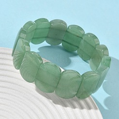 Натуральный зеленый авантюрин бусины эластичные браслеты для женщин мужчин BJEW-I323-02A