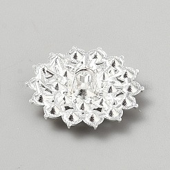 Botones de caña del rhinestone de la aleación&nbsp;BUTT-WH0020-93S