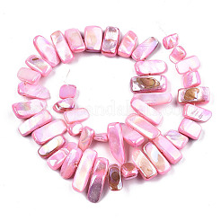 Нити бусин из натуральных пресноводных ракушек X-SHEL-N026-123B