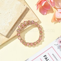 Граненые рондели ручной работы с внутренним цветком&nbsp;BJEW-SW001579-05