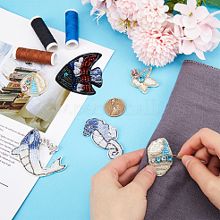 6 шт. 6 стильных аксессуара для украшения в виде морского животного ручной работы&nbsp;DIY-GF0008-86