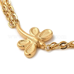 Многорядные браслеты со звеньями-стрекозами из нержавеющей стали 304 для женщин&nbsp;BJEW-K237-13G