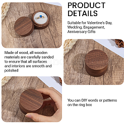 Cajas redondas de almacenamiento de anillos de madera.&nbsp;AJEW-CL0005-46A