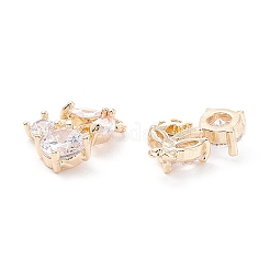 Estante de latón chapado charms zirconia cúbico&nbsp;LS-ZIRC-C026-13LG