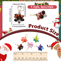 20шт 5 стиля цветочные акриловые подвески&nbsp;PALLOY-PH01852