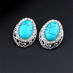 Овальные синтетические бирюзовые подвески FS-WG72607-01