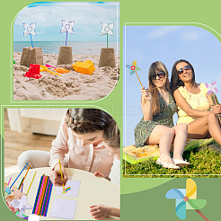 Бумага и пвх пустые самодельные вертушки поделки для детей искусство и ремесло&nbsp;DIY-WH0128-20