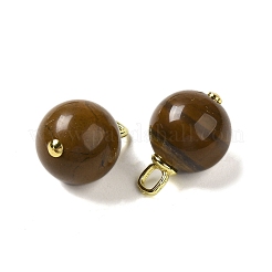 Круглые подвески из натурального тигрового железа&nbsp;G-G110-09G-01