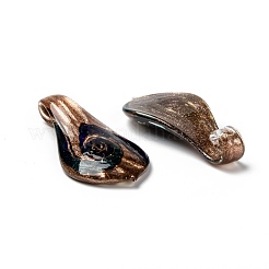 Ручной золотой песок Lampwork большие кулоны LAMP-S081-4-B