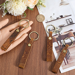 Кожаный брелок KEYC-WH20002-05B-01