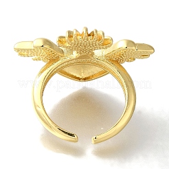 Покрытие стойки латунные прозрачные кольца с фианитом открытые манжеты RJEW-S411-01G-02