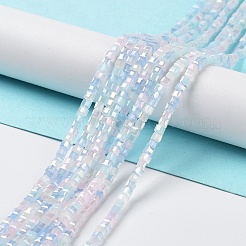 Градиент цвета гальваника стеклянные бусины нити GLAA-E042-05-B04