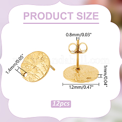 12 шт. ионное покрытие (IP) 304 нержавеющая сталь гвоздики фурнитура для сережек STAS-LP0001-12