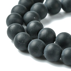 Нити бусин из натурального черного агата X-G-P088-14-6mm