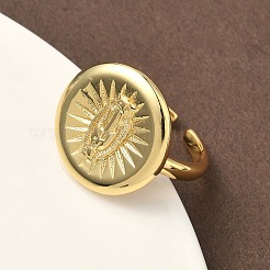 Латунные манжеты с открытыми кольцами&nbsp;RJEW-C156-01G