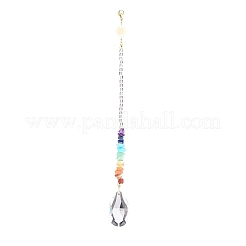 Décorations suspendues de lustre en forme de larme de verre&nbsp;HJEW-JM00856
