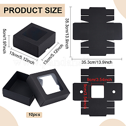 Квадратные подарочные коробки для хранения крафт-бумаги&nbsp;CON-WH0095-100C-02