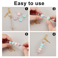 Брелок из сплава с бусинами KEYC-GA00003