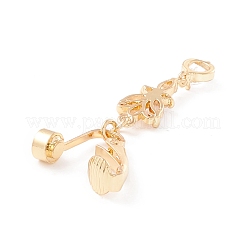 Бабочка кубический цирконий очарование кольцо живота AJEW-F057-15G