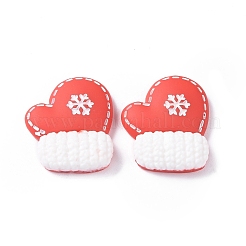 Кабошоны из непрозрачной смолы с рождественской тематикой&nbsp;RESI-F042-01E