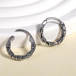 Серьги-кольца из нержавеющей стали 316 с шипами для мужчин и женщин&nbsp;EJEW-SZ0001-96