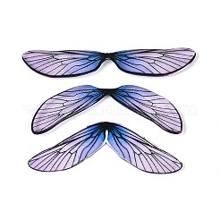 3 шт. прозрачных кабошонов из эпоксидной смолы в виде крыльев бабочки&nbsp;RESI-N045-11B