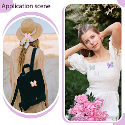 28 шт. 7-цветные банты из полиэстера и смолы с блестками&nbsp;DIY-GA0009-24