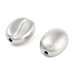 CCBプラスチックビーズ  オーバル  プラチナ  10.5x8x4.5mm  穴：1.2mm  2500個/ 500g&nbsp;CCB-S164-55P