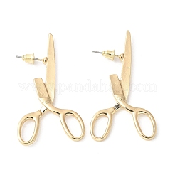 Серьги-гвоздики из сплава в форме ножниц для унисекс&nbsp;EJEW-V006-06KCG