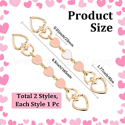 2 шт. 2-цветные эмалевые удлинители для ремешков&nbsp;PURS-BBC0001-07B