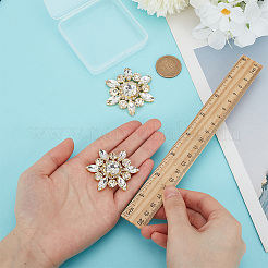2 Stück Blumen-Strass-Ornament-Zubehör&nbsp;DIY-FG0006-42G-02