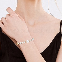 DIY-Sets mit runden ABS-Kunststoff-Imitationsperlen und CCB-Kunststoffperlen&nbsp;DIY-PA0001-11A