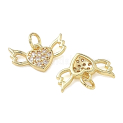 Pendentifs en laiton zircon cubique transparent&nbsp;KK-T085-16A-G