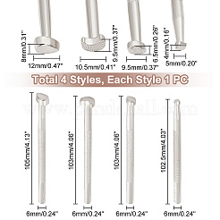 4 шт. 4 стиля инструмента для резьбы по коже из нержавеющей стали TOOL-UN0001-41