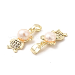 Латунные микро проложить кубического циркония подвески KK-I697-39G