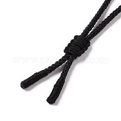 Collar con colgante de triskelion/triskelion de cuarzo rosa natural con cordón de nailon para mujer&nbsp;NJEW-E091-01E