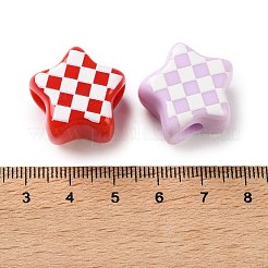Perles européennes en acrylique opaque imprimées&nbsp;AC-CBA5E93-04