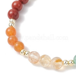 Браслеты из бусин для девочек с натуральным аметистом&nbsp;BJEW-JB12174