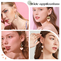 DIY-Sets zum Basteln von rosa Herz-Charm-Ohrringen&nbsp;DIY-SC0017-86