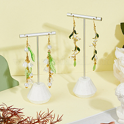 2 пара сережек-подвесок в форме цветка из нержавеющей стали 304&nbsp;EJEW-HS00008