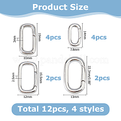 12 anneau de porte à ressort en laiton de 4 styles&nbsp;KK-HS0002-19