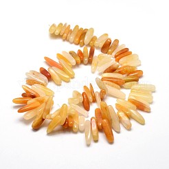 Pépites naturels de jade topaze brins de perles&nbsp;G-E271-56